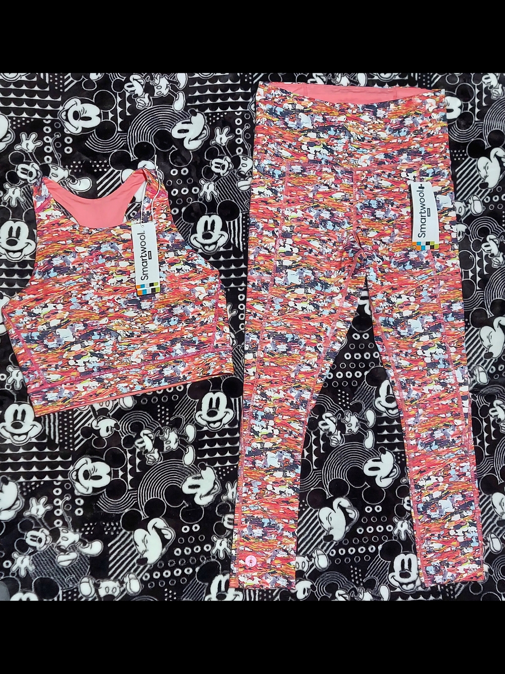 NWT Smartwool Active Merino Wool Matching Set Cropped Bra & Leggings Medium